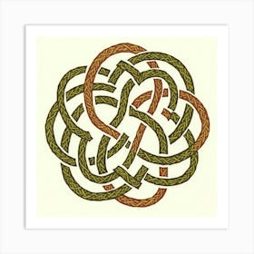 Flux Dev An Intricate Handdrawn Celtic Knot Design Featuring I 0 Art Print