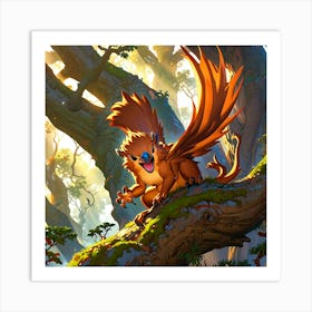 Eagle In The Forest 1 Art Print