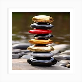 Balancing Stones Art Print