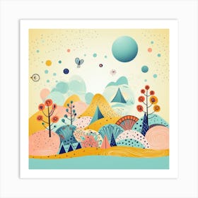 Landscape Illustration Art Print