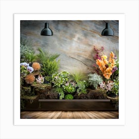 Flower Arrangement In A Room Art Print