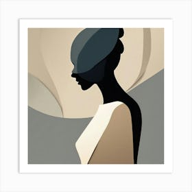 Silhouette Of A Woman 6 Art Print