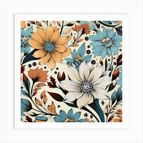 Floral Wallpaper 4 Art Print