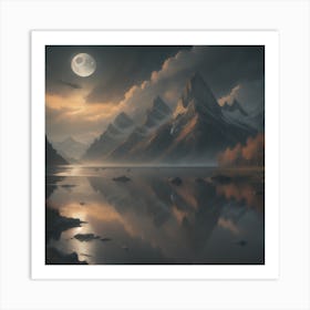 Smoke over troubled water Art Print