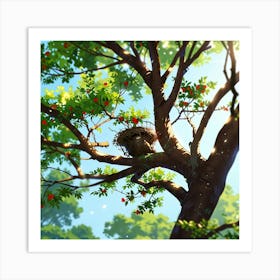 Owl In The Tree Art Print