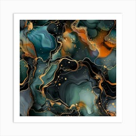 Gilded Marble (7) Art Print