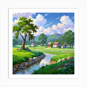 Landscape Painting 45 Art Print