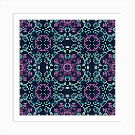 Decorative background made from small squares. 3 Art Print