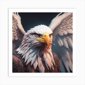 Bald Eagle Aesthetic Look Art Print