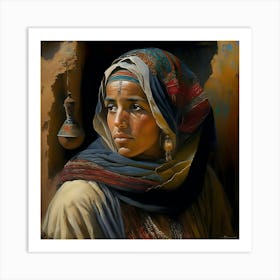 Egyptian Woman Oil Painting Art Print