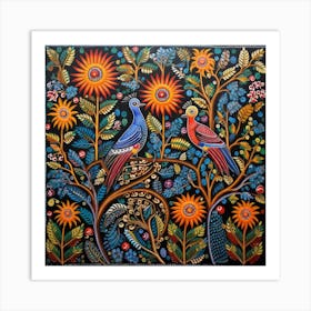 Birds In A Tree 1 Art Print