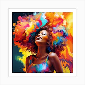 Colorful Woman Art Print