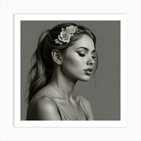 Portrait Of A Woman 1 Art Print