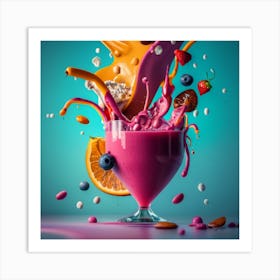 Smoothie Healthy And Vibrant Smoothie Capture (1) Art Print