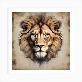 Lion Head Art Print