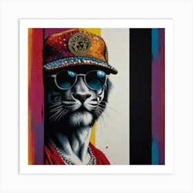 Hip Hop Tiger 1 Art Print