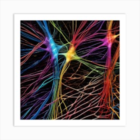 Colorful Neuron 6 Art Print