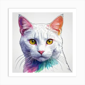 Portrait Of A Cat Art Print