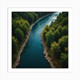 Unique Design Art Of River 1 Art Print