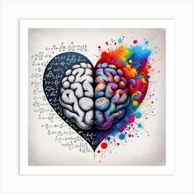 Brain And Heart Art Print