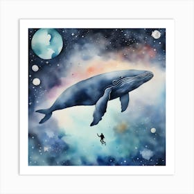 Whale In The Sky Art Print