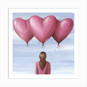 Heart Balloons 1 Art Print