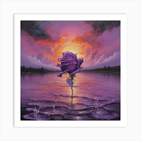 Purple Rose Art Print