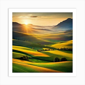 Sunset In The Countryside 47 Art Print