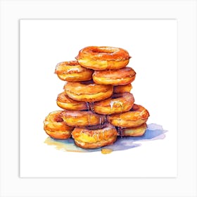 Stack Of Cinnamon Donuts 2 Art Print