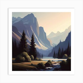 Landscape Painting 107 Art Print