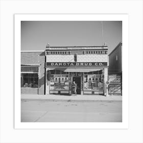 Drug Store, Stanley, North Dakota By Russell Lee Art Print