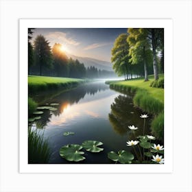 Lily Pond 6 Art Print