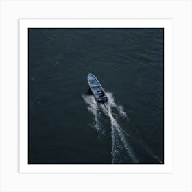 Speed Boat In The Water Art Print