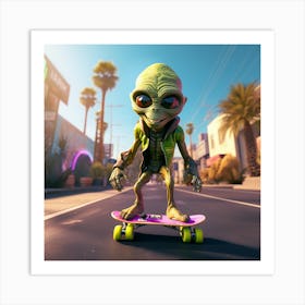 Alien Skate 13 Art Print