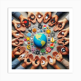 Concept Of World Peace Art Print