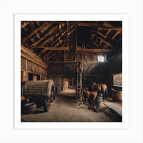 Barn Interior 5 Art Print