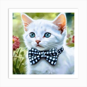 Bow Tie Kitten Art Print