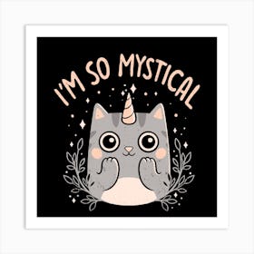 Mystical Kitty Square Art Print