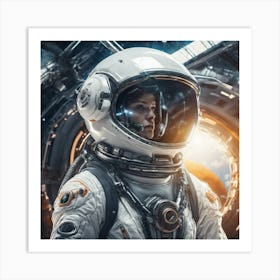 504467 Daring Astronaut, Space Suit And Helmet, Standing Xl 1024 V1 0 Art Print