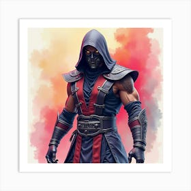 Mortal Kombat Ninja Fighter Concept Art (389) Art Print