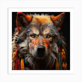 Native War Dog Art Print