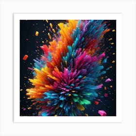 Colorful Explosion Art Print