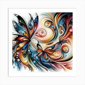 Abstract Butterfly Art 3 Art Print