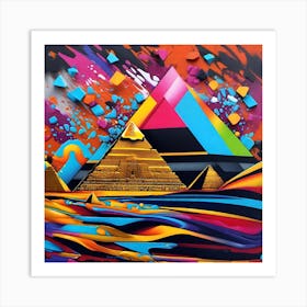 Pyramids Of Giza 3 Art Print