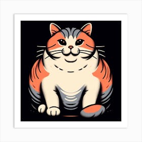 Samurai Cat 3 Art Print