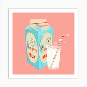 Retro Milk Art Print