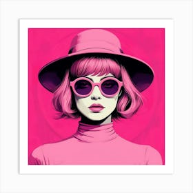 Girl In Pink Art Print