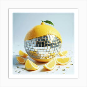 Disco Ball, Lemon  Art Print