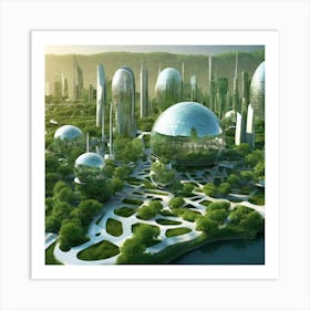 Futuristic City 46 Art Print