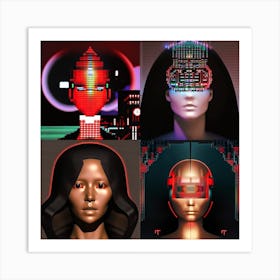 Futuristic Portraits Art Print